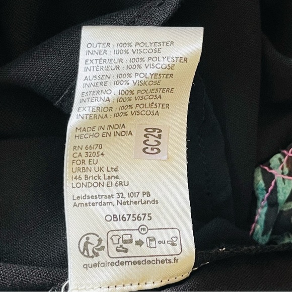 FREE PEOPLE See It Through Long Sleeve Maxi DRESS Floral Black Combo NWT - Picture 14 of 15